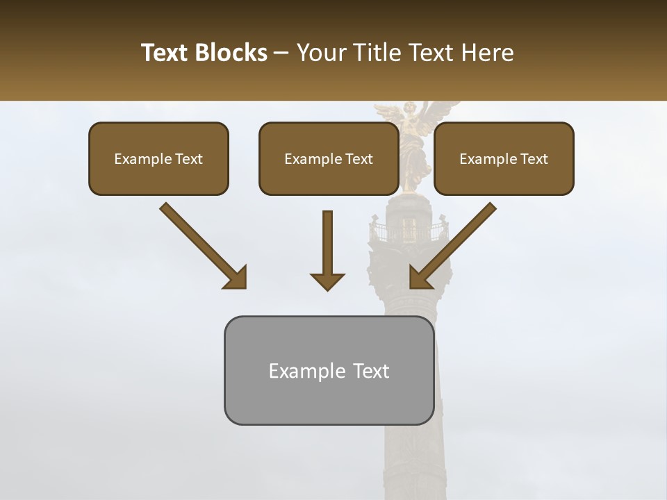 A Statue On Top Of A Pillar With A Golden Angel On Top PowerPoint Template