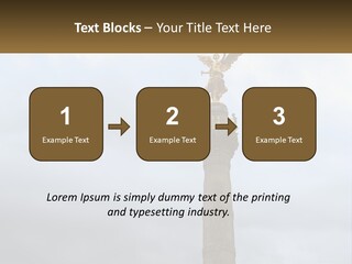 A Statue On Top Of A Pillar With A Golden Angel On Top PowerPoint Template