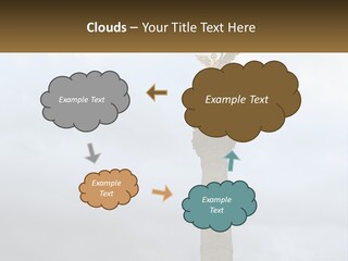 A Statue On Top Of A Pillar With A Golden Angel On Top PowerPoint Template