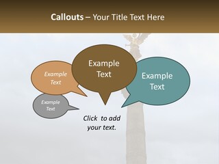 A Statue On Top Of A Pillar With A Golden Angel On Top PowerPoint Template