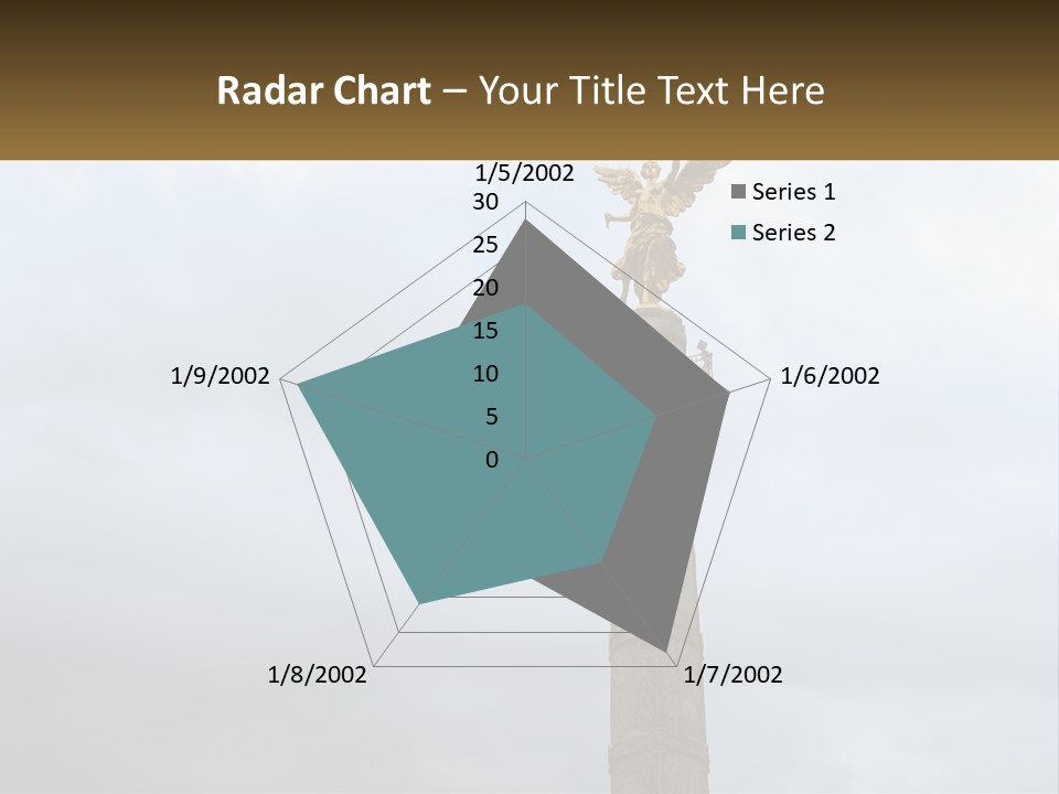A Statue On Top Of A Pillar With A Golden Angel On Top PowerPoint Template