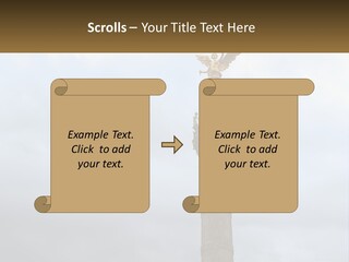 A Statue On Top Of A Pillar With A Golden Angel On Top PowerPoint Template