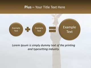 A Statue On Top Of A Pillar With A Golden Angel On Top PowerPoint Template