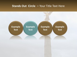 A Statue On Top Of A Pillar With A Golden Angel On Top PowerPoint Template