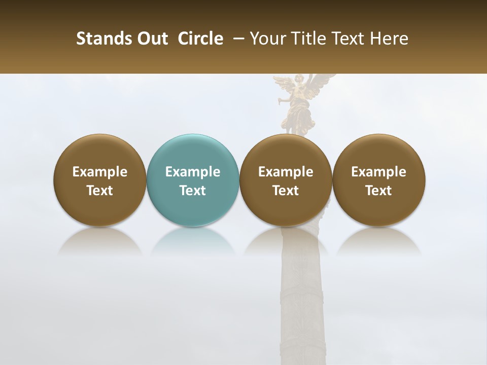 A Statue On Top Of A Pillar With A Golden Angel On Top PowerPoint Template