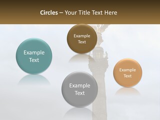 A Statue On Top Of A Pillar With A Golden Angel On Top PowerPoint Template