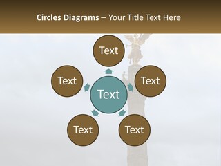 A Statue On Top Of A Pillar With A Golden Angel On Top PowerPoint Template