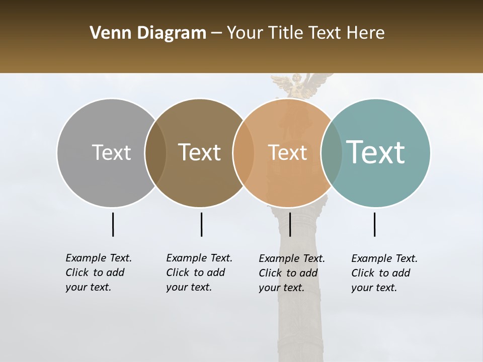 A Statue On Top Of A Pillar With A Golden Angel On Top PowerPoint Template