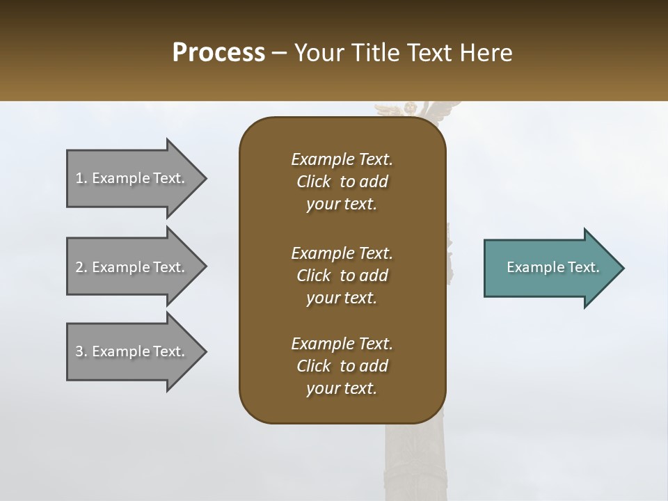 A Statue On Top Of A Pillar With A Golden Angel On Top PowerPoint Template