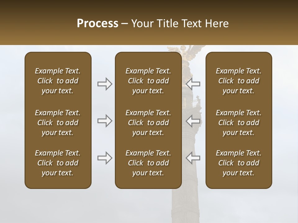 A Statue On Top Of A Pillar With A Golden Angel On Top PowerPoint Template