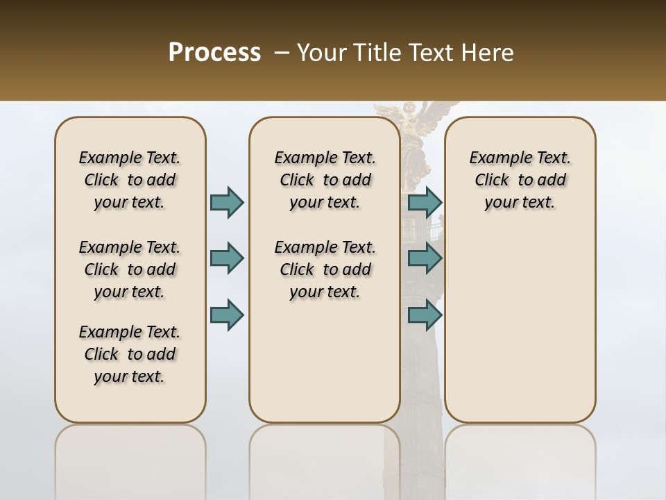 A Statue On Top Of A Pillar With A Golden Angel On Top PowerPoint Template