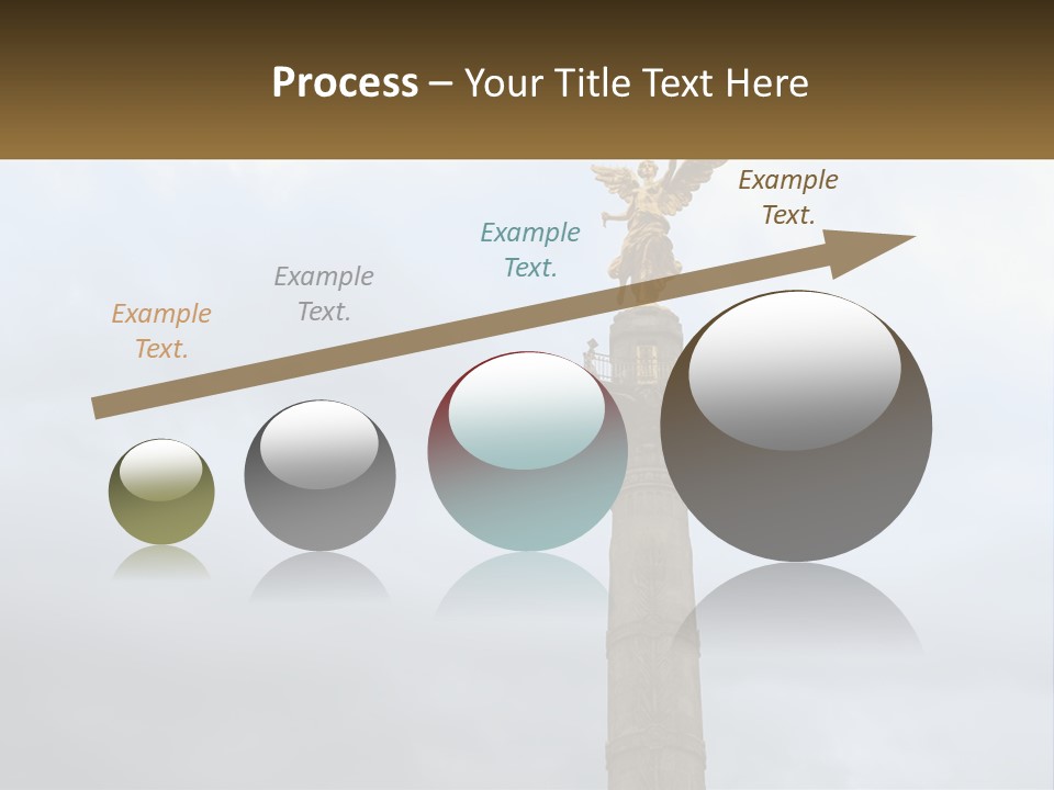 A Statue On Top Of A Pillar With A Golden Angel On Top PowerPoint Template