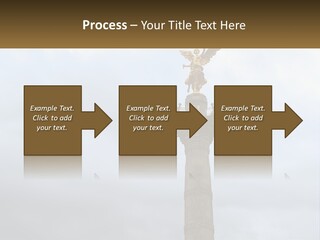 A Statue On Top Of A Pillar With A Golden Angel On Top PowerPoint Template