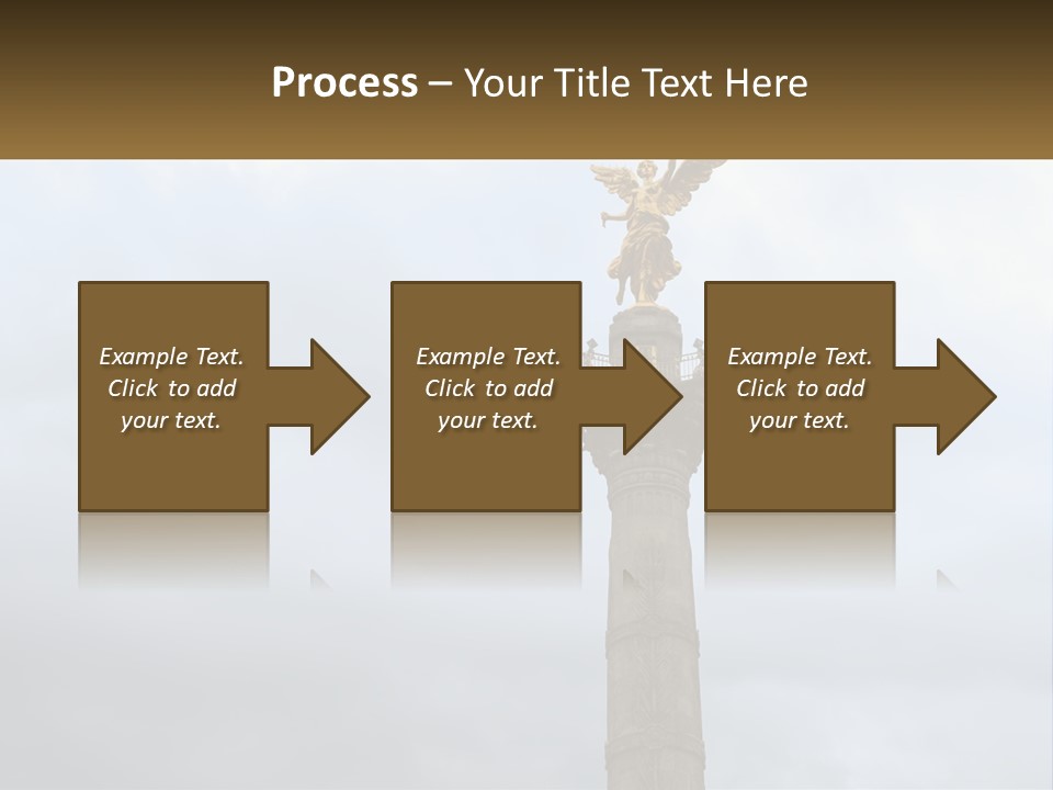 A Statue On Top Of A Pillar With A Golden Angel On Top PowerPoint Template