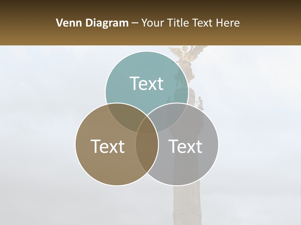 A Statue On Top Of A Pillar With A Golden Angel On Top PowerPoint Template