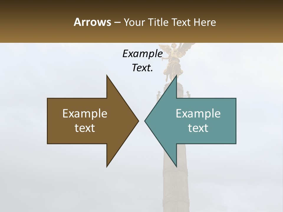 A Statue On Top Of A Pillar With A Golden Angel On Top PowerPoint Template