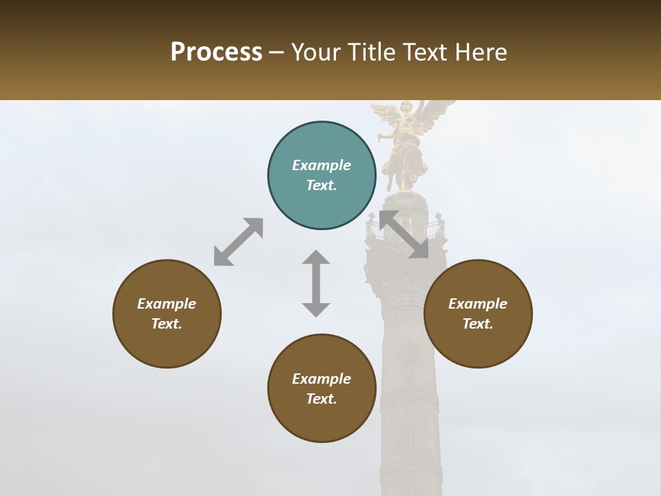 A Statue On Top Of A Pillar With A Golden Angel On Top PowerPoint Template