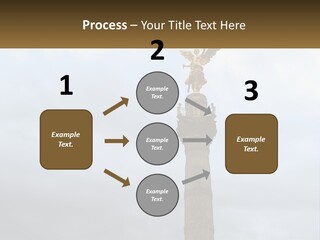 A Statue On Top Of A Pillar With A Golden Angel On Top PowerPoint Template