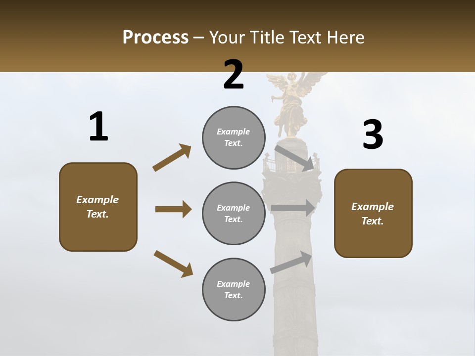 A Statue On Top Of A Pillar With A Golden Angel On Top PowerPoint Template