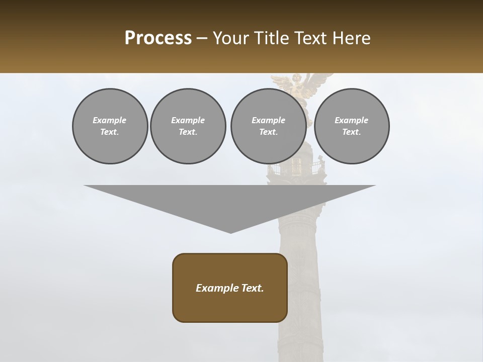 A Statue On Top Of A Pillar With A Golden Angel On Top PowerPoint Template