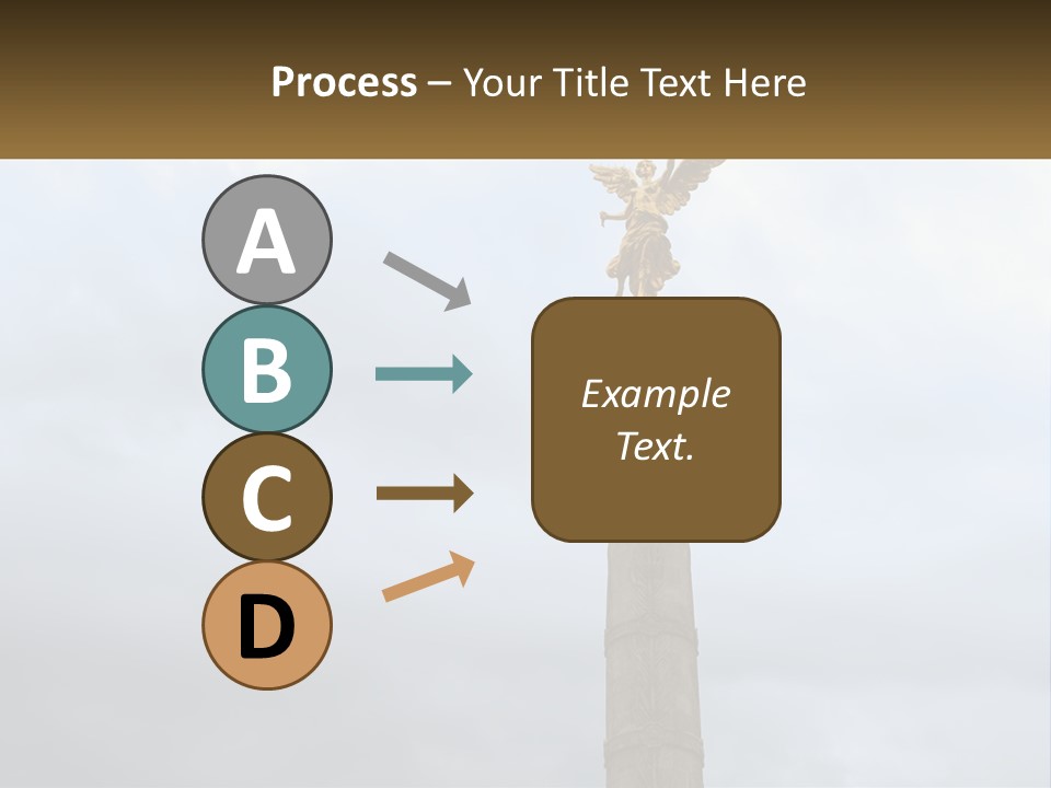 A Statue On Top Of A Pillar With A Golden Angel On Top PowerPoint Template