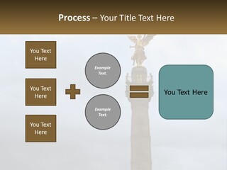 A Statue On Top Of A Pillar With A Golden Angel On Top PowerPoint Template