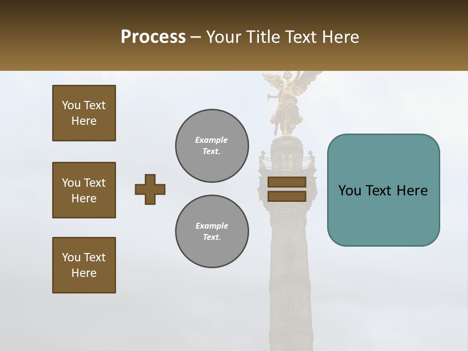 A Statue On Top Of A Pillar With A Golden Angel On Top PowerPoint Template