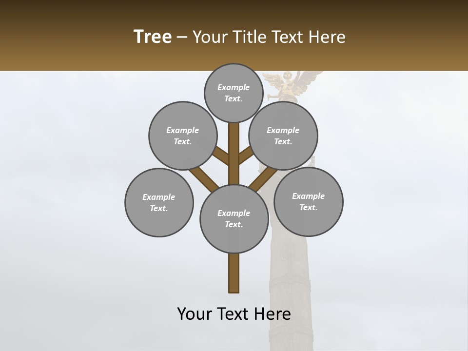 A Statue On Top Of A Pillar With A Golden Angel On Top PowerPoint Template