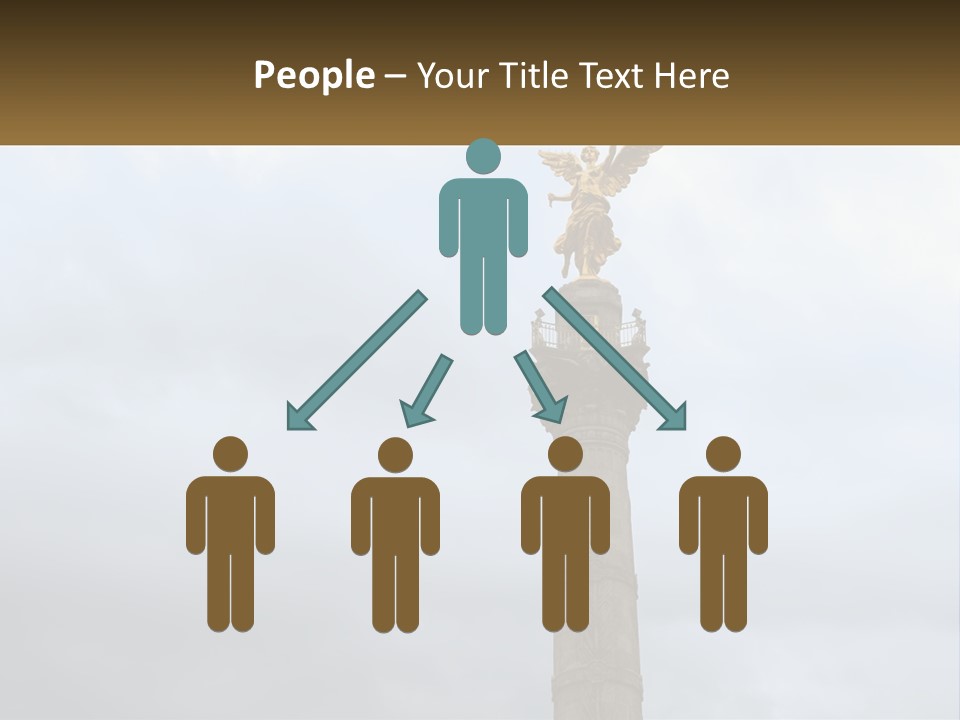 A Statue On Top Of A Pillar With A Golden Angel On Top PowerPoint Template