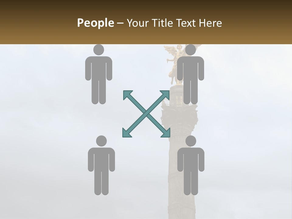 A Statue On Top Of A Pillar With A Golden Angel On Top PowerPoint Template