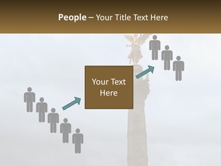 A Statue On Top Of A Pillar With A Golden Angel On Top PowerPoint Template