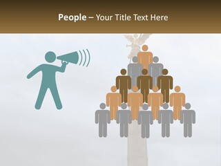A Statue On Top Of A Pillar With A Golden Angel On Top PowerPoint Template