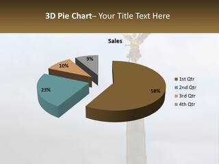 A Statue On Top Of A Pillar With A Golden Angel On Top PowerPoint Template