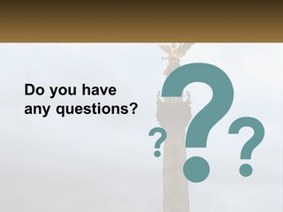 A Statue On Top Of A Pillar With A Golden Angel On Top PowerPoint Template