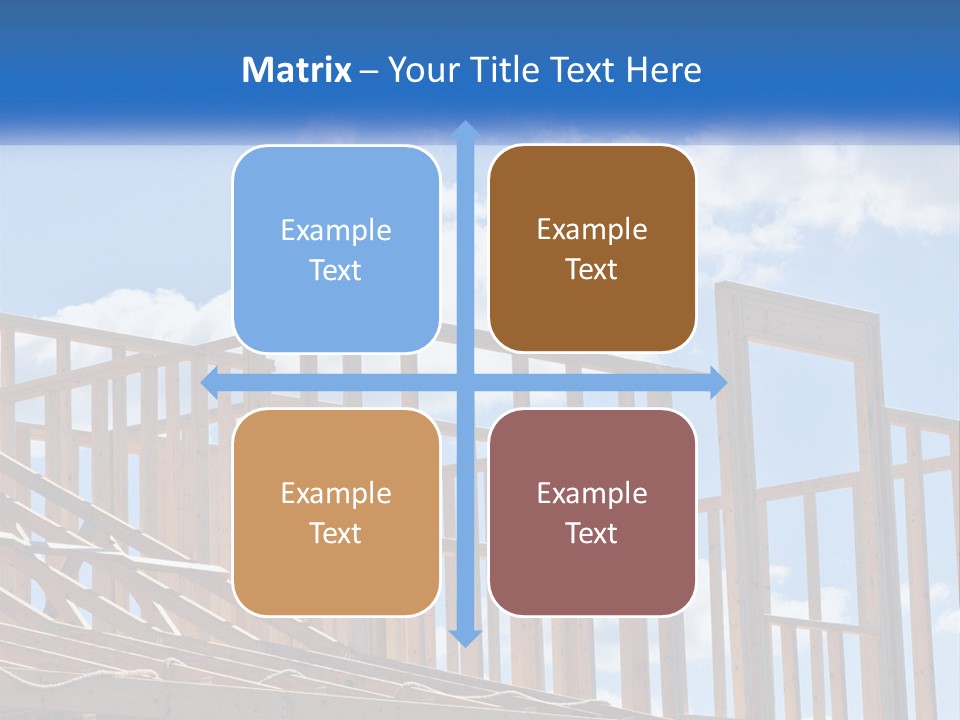 A House Under Construction With A Blue Sky In The Background PowerPoint Template