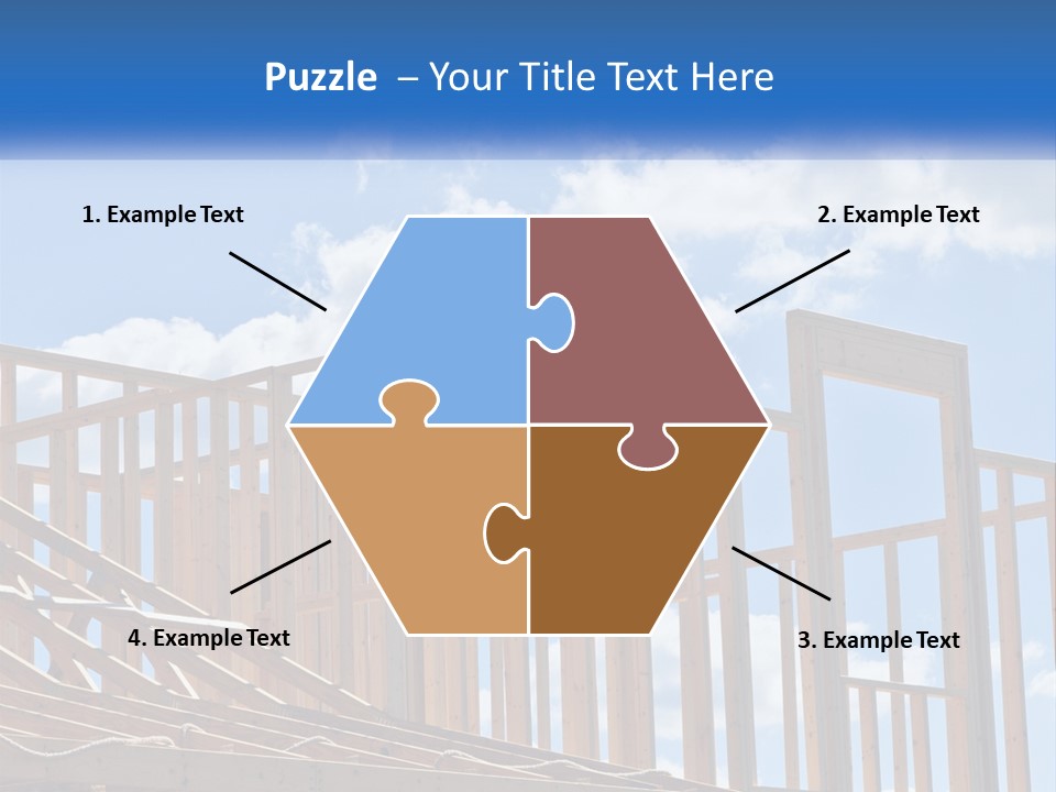 A House Under Construction With A Blue Sky In The Background PowerPoint Template