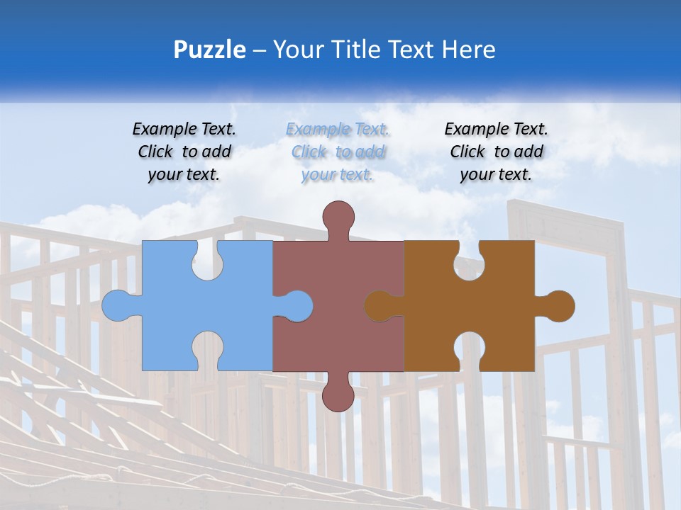 A House Under Construction With A Blue Sky In The Background PowerPoint Template