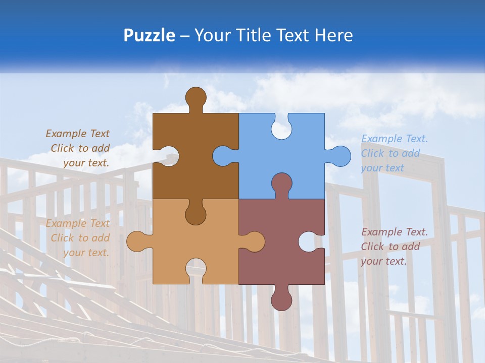 A House Under Construction With A Blue Sky In The Background PowerPoint Template