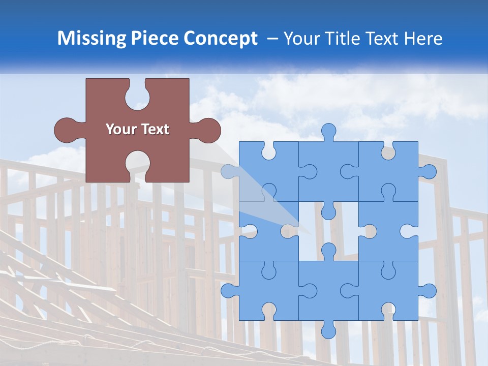 A House Under Construction With A Blue Sky In The Background PowerPoint Template