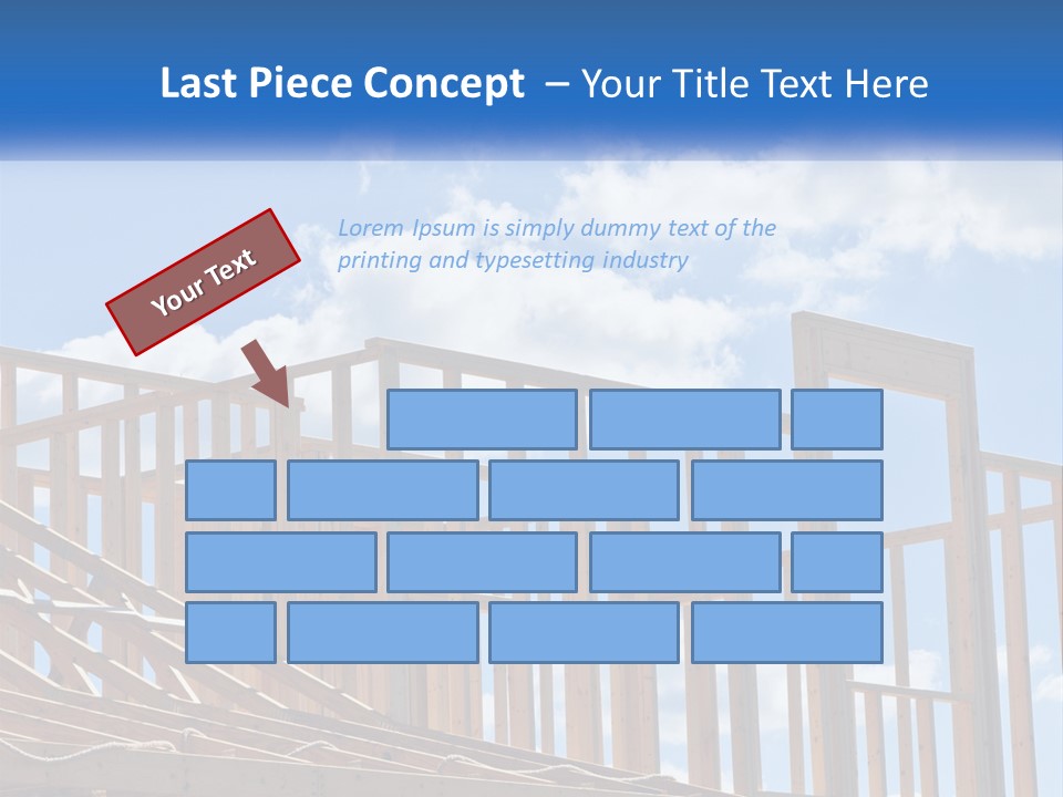 A House Under Construction With A Blue Sky In The Background PowerPoint Template