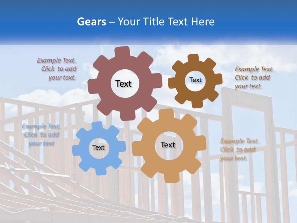 A House Under Construction With A Blue Sky In The Background PowerPoint Template