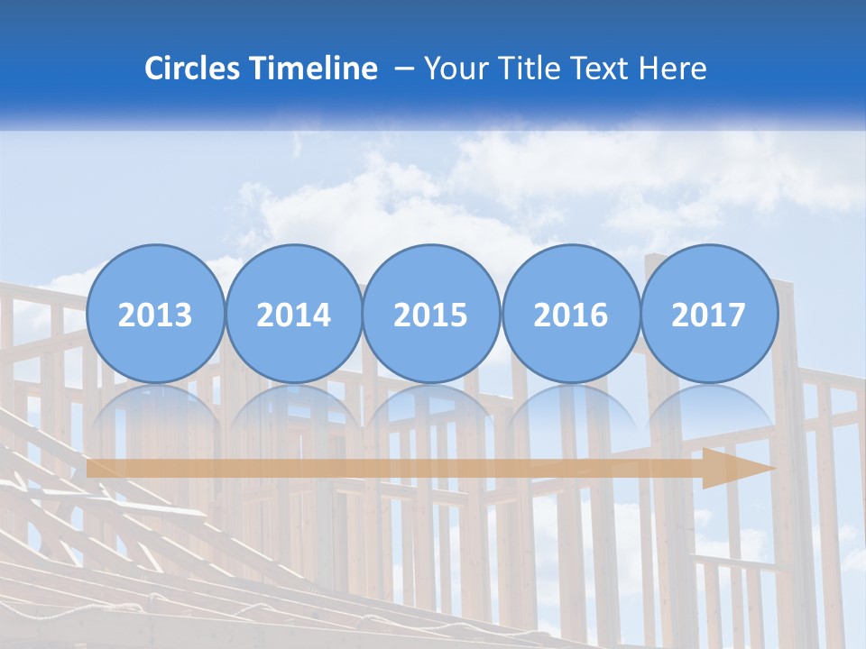 A House Under Construction With A Blue Sky In The Background PowerPoint Template