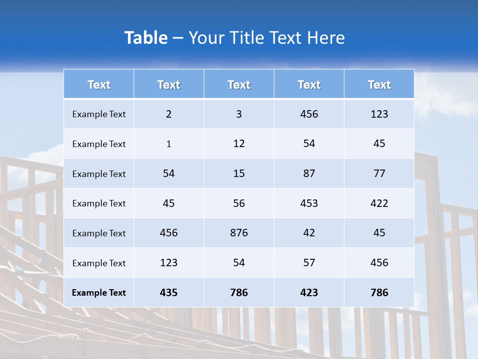 A House Under Construction With A Blue Sky In The Background PowerPoint Template