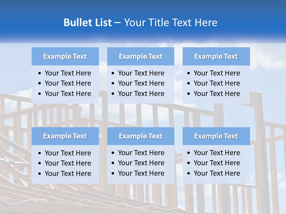 A House Under Construction With A Blue Sky In The Background PowerPoint Template