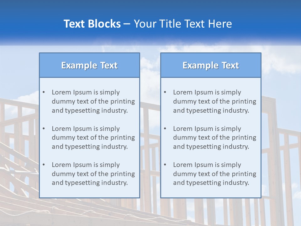 A House Under Construction With A Blue Sky In The Background PowerPoint Template