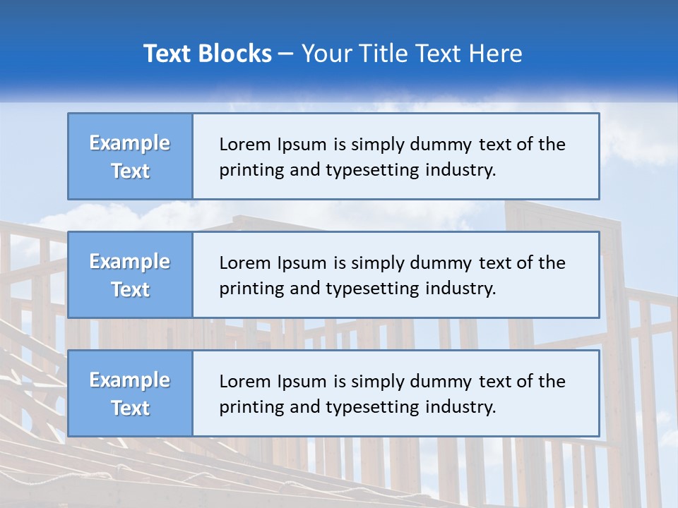 A House Under Construction With A Blue Sky In The Background PowerPoint Template