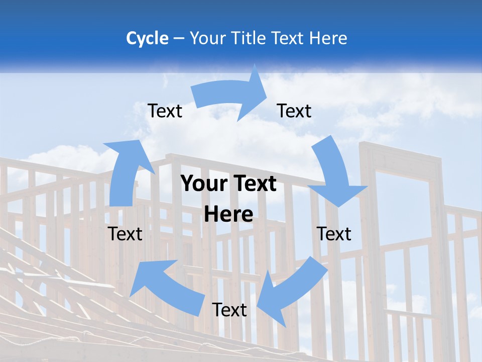 A House Under Construction With A Blue Sky In The Background PowerPoint Template