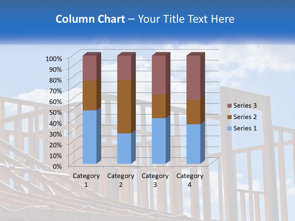 A House Under Construction With A Blue Sky In The Background PowerPoint Template