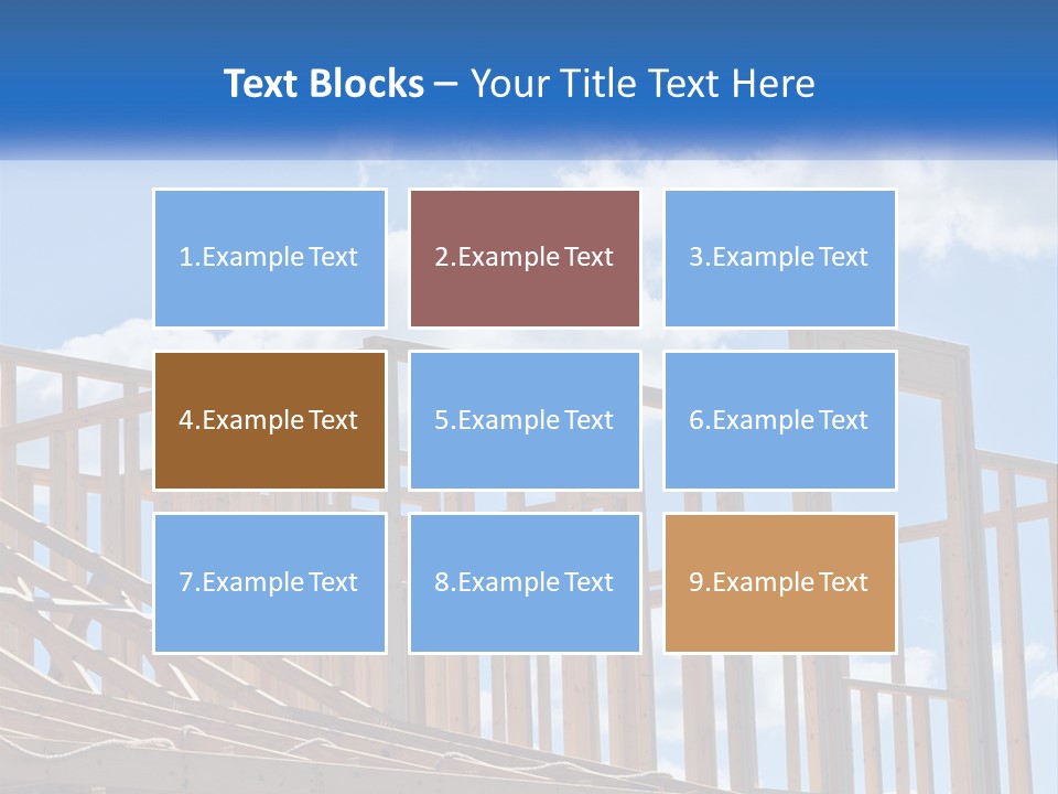 A House Under Construction With A Blue Sky In The Background PowerPoint Template