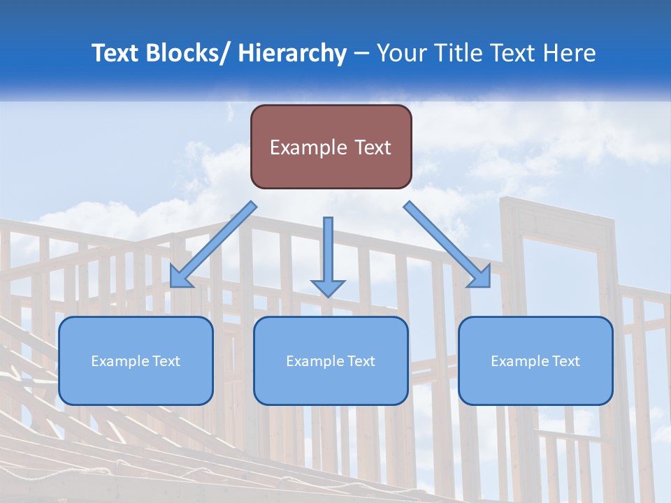 A House Under Construction With A Blue Sky In The Background PowerPoint Template